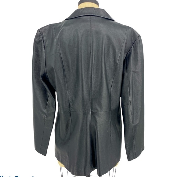 Vintage Colebrook Fitted Leather coat/jacket SZ L - Picture 2 of 9